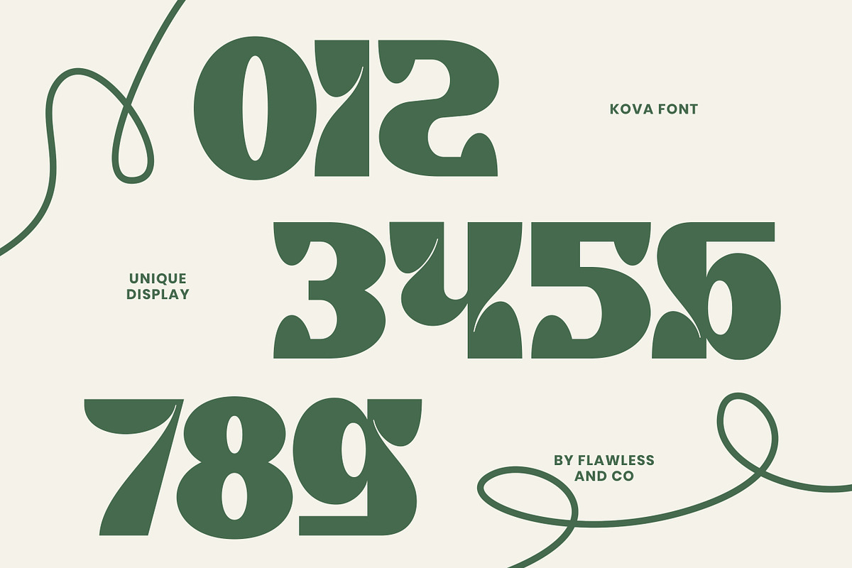 Kova - Playful Display Sans Font, a Font by Flawless And Co (Photo 8 of 10)