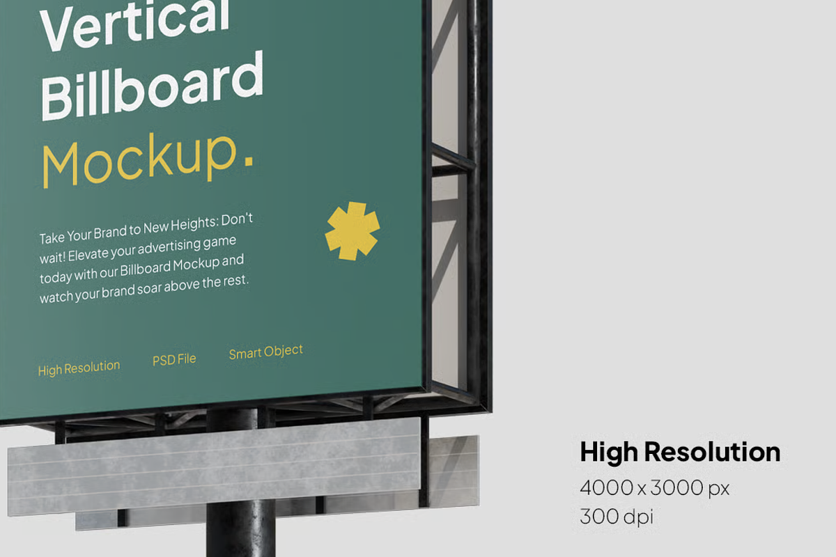 Outdoor Billboard Mockup, an Advertising Mockup by graphicsauce (Photo 2 of 4)