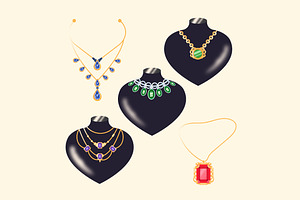 Necklace Asset Illustration, an Object Illustration by graphicook