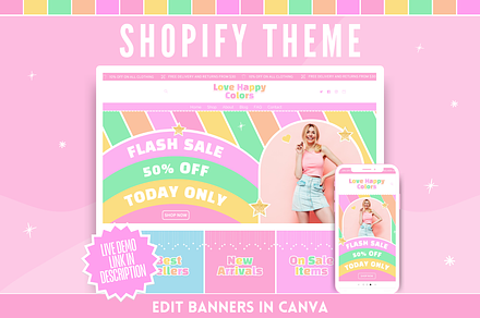 Happy Colors Shopify Theme, a Shopify Template by SunshineStudioBoutique