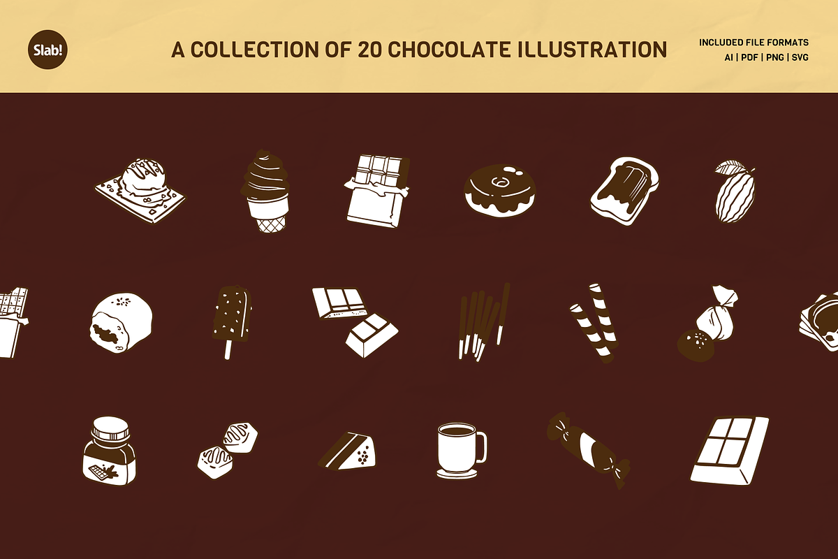 Chocolate Hand Drawn Illustration, an Object Graphic by SLAB! Design (Photo 2 of 4)