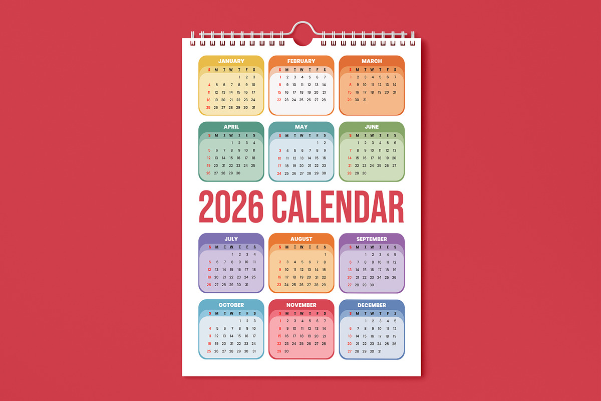 Clean And Creative 2026 Calendar