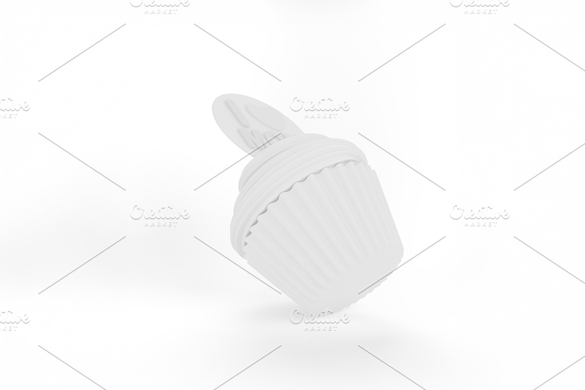 Cartoon I Heart Mom Cupcake Mockup, a Merchandise Mockup by Qaleb Studio (Photo 2 of 2)