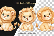 15 Bundle Watercolor The Lion King, an Animal Illustration by Morspective (Thumbnail 2 of 8)