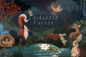 Enchanted Forest, an Animal Illustration by Anna Babich