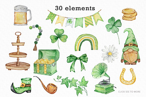 Watercolor St. Patrick's Day Clipart