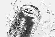 Aluminum Can With Splash 3D Model, an Object 3D Model by rebrandy (Thumbnail 5 of 7)