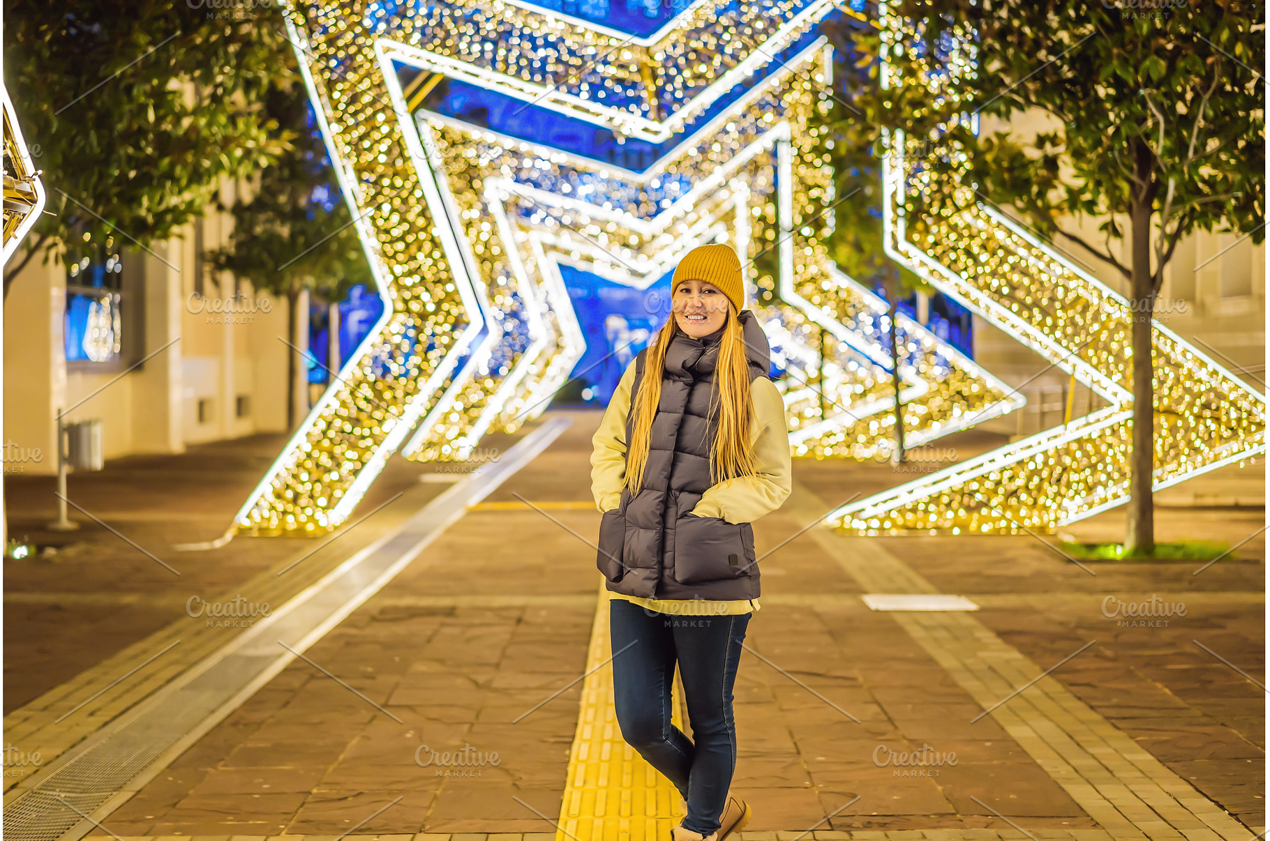 Girl walking in Christmas, a Person Photo by Elizaveta Galitskaya