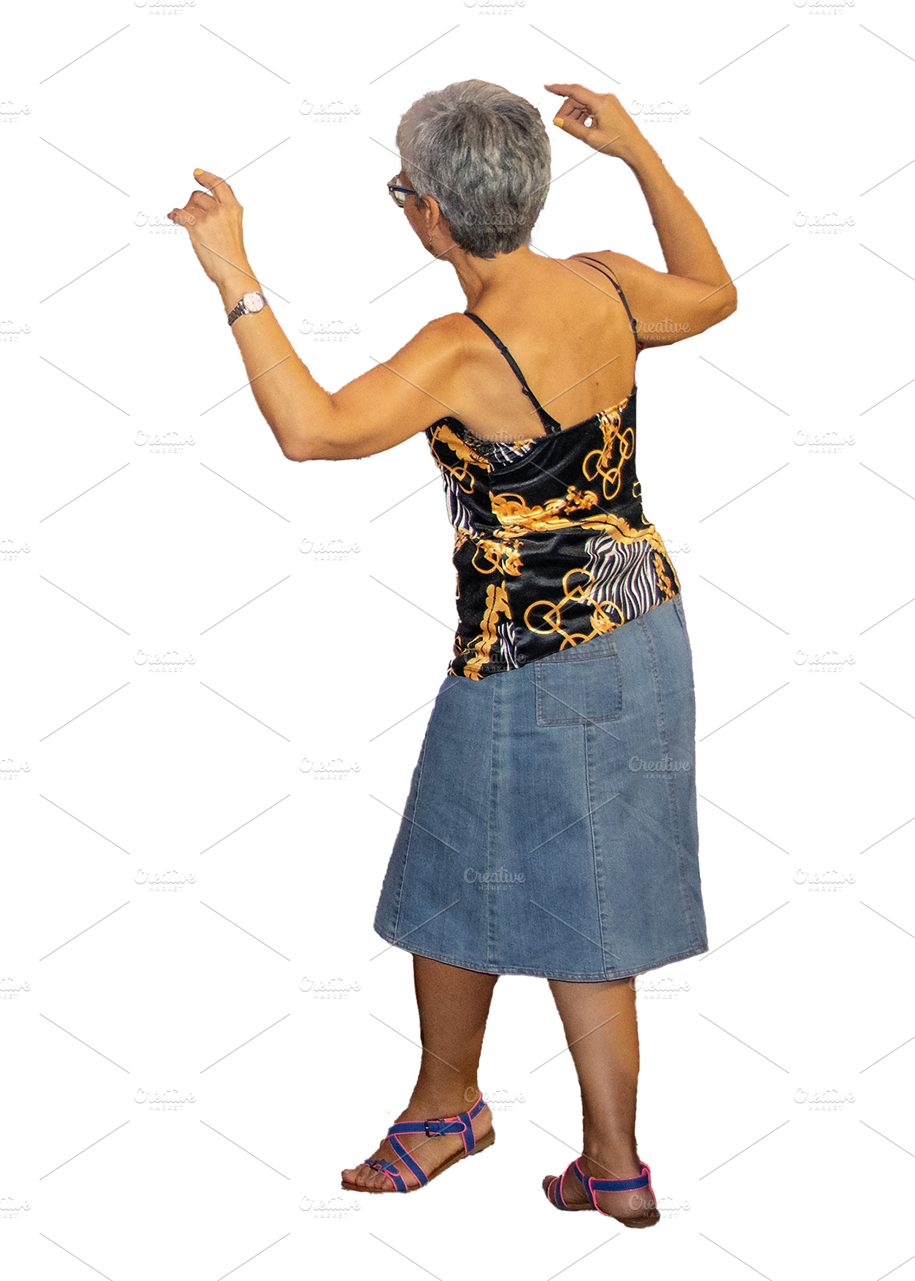 Isolated image of mature woman dancing, a Person Photo by DanFLCreativo