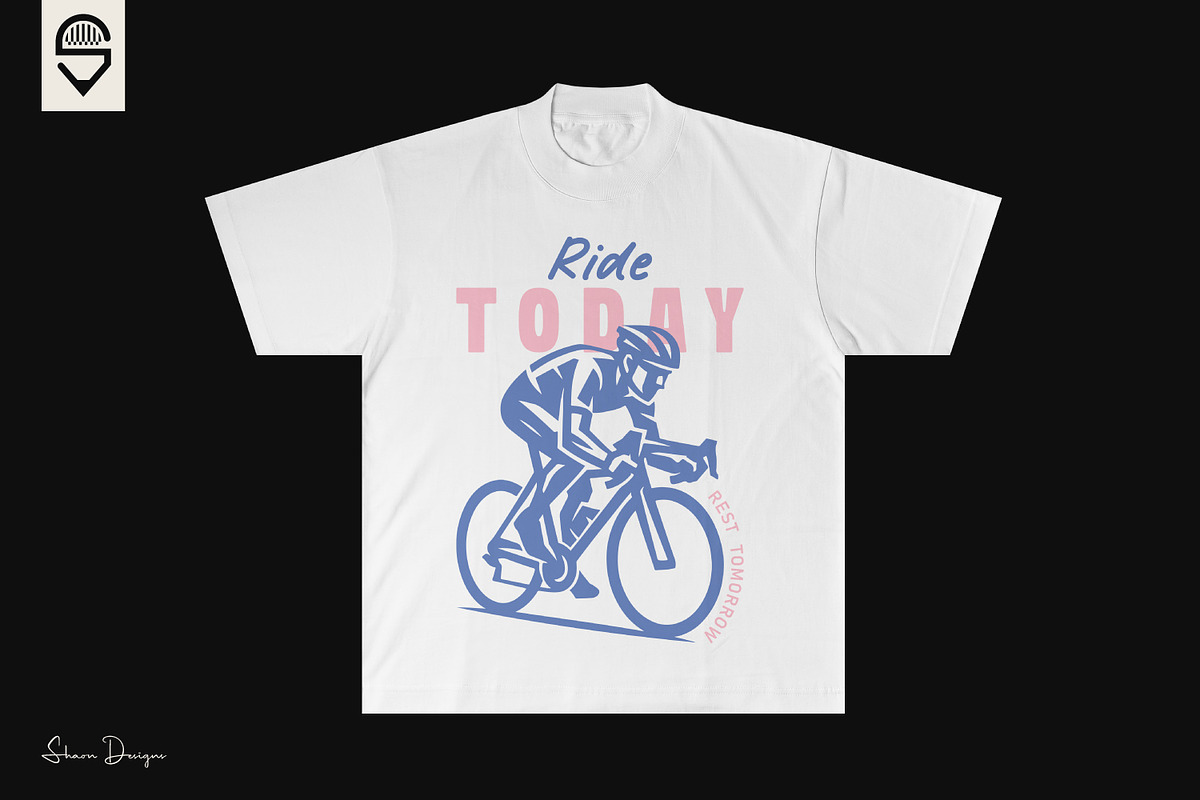 Bicycle Riding Motivation T-shirt, a Graphic by shaondesigns (Photo 2 of 6)