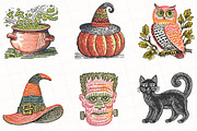 Doodle Halloween Sublimation Clipart, an Illustration by OK Design (Thumbnail 3 of 5)
