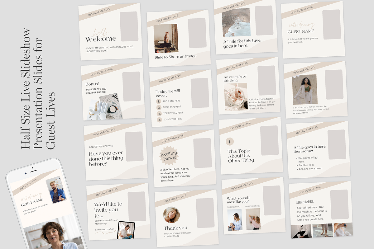 Instagram Live Presentation Template, a Social Media Template by Tabitha Emma (Photo 3 of 7)