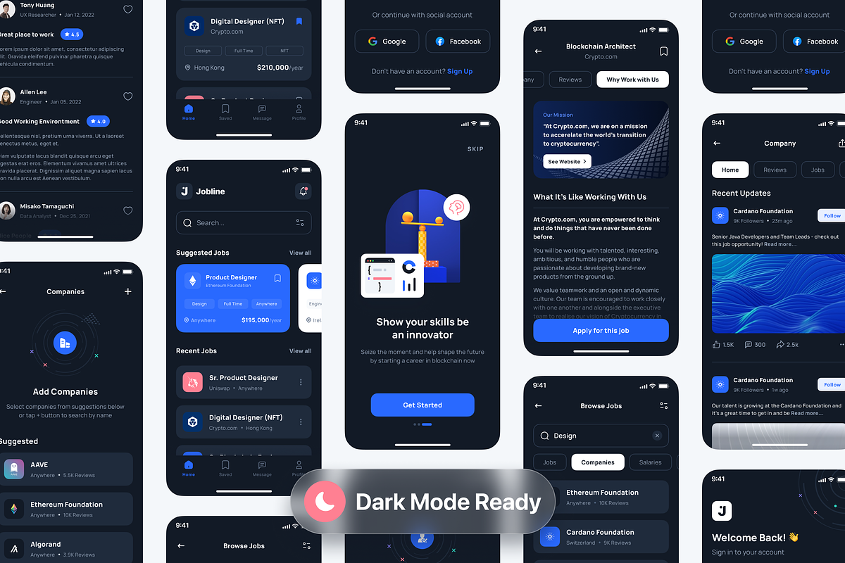 Jobline - Job Finder App iOS UI Kit, an UI Kit Template by Unpixel Design (Photo 6 of 6)