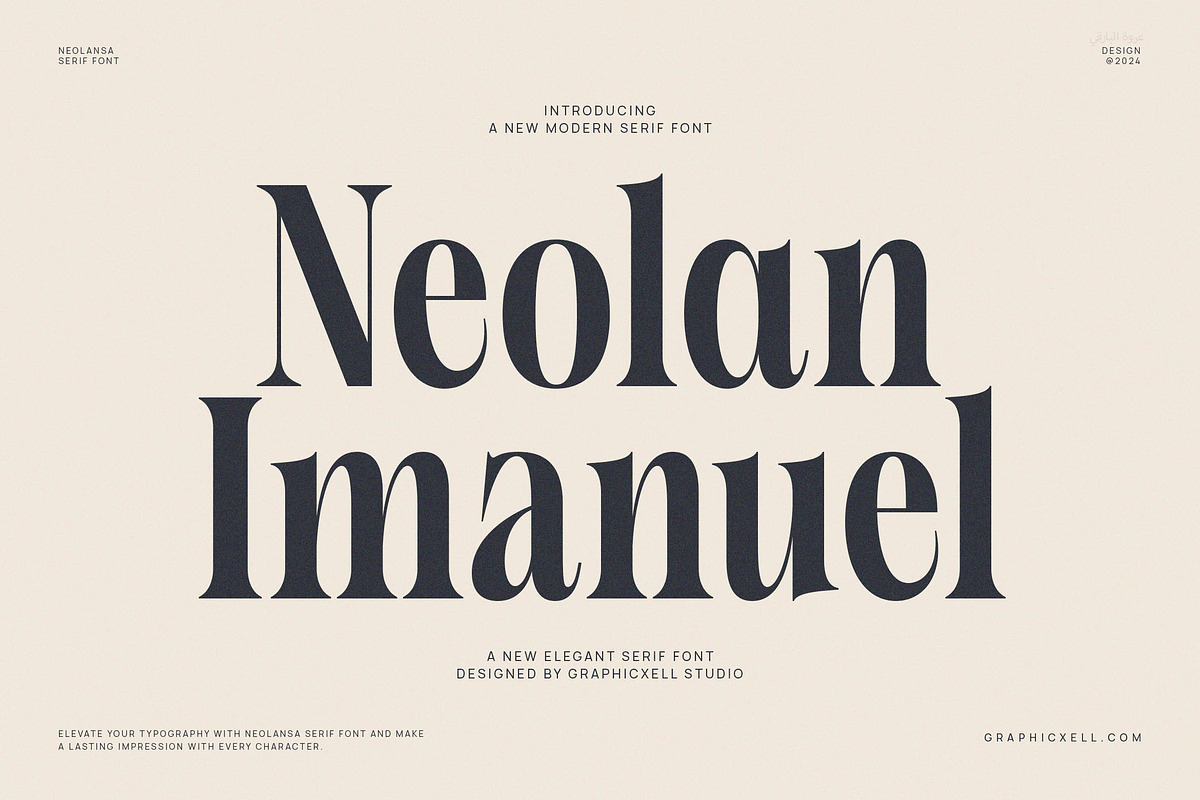 Neolan Imanuel Modern Serif Font, a Serif Font by Graphicxell (Photo 1 of 9)