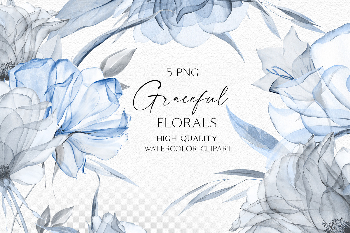 Icy Blue  - Transparent flowers, an Object Illustration by Olga Koelsch (Photo 9 of 16)