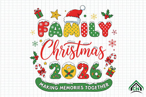 Family Christmas Png, an Illustration by Craft Nest