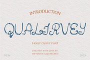 QUALIRVEY fanky curvy font, a Script Font by CHIMERA (Thumbnail 1 of 9)