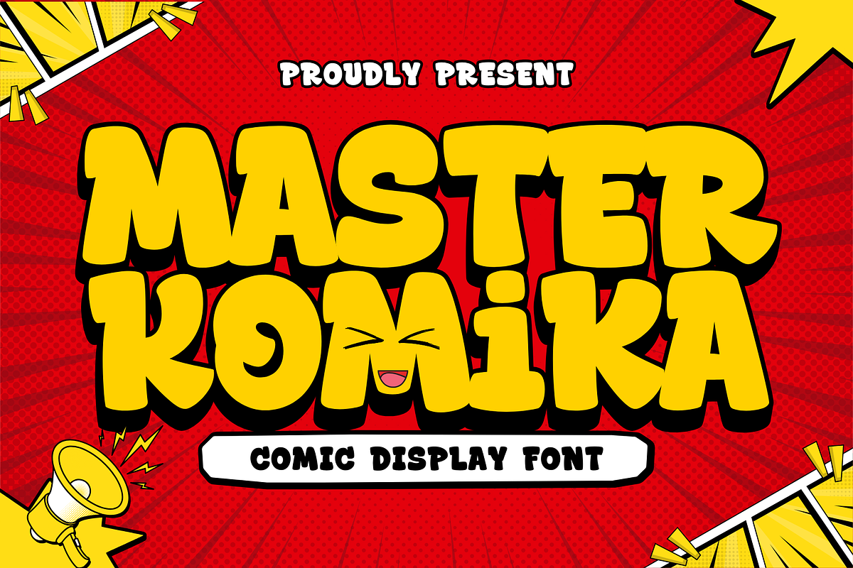 Master Komika - Comic Display Font, a Handwritten Font by Sronstudio (Photo 1 of 16)