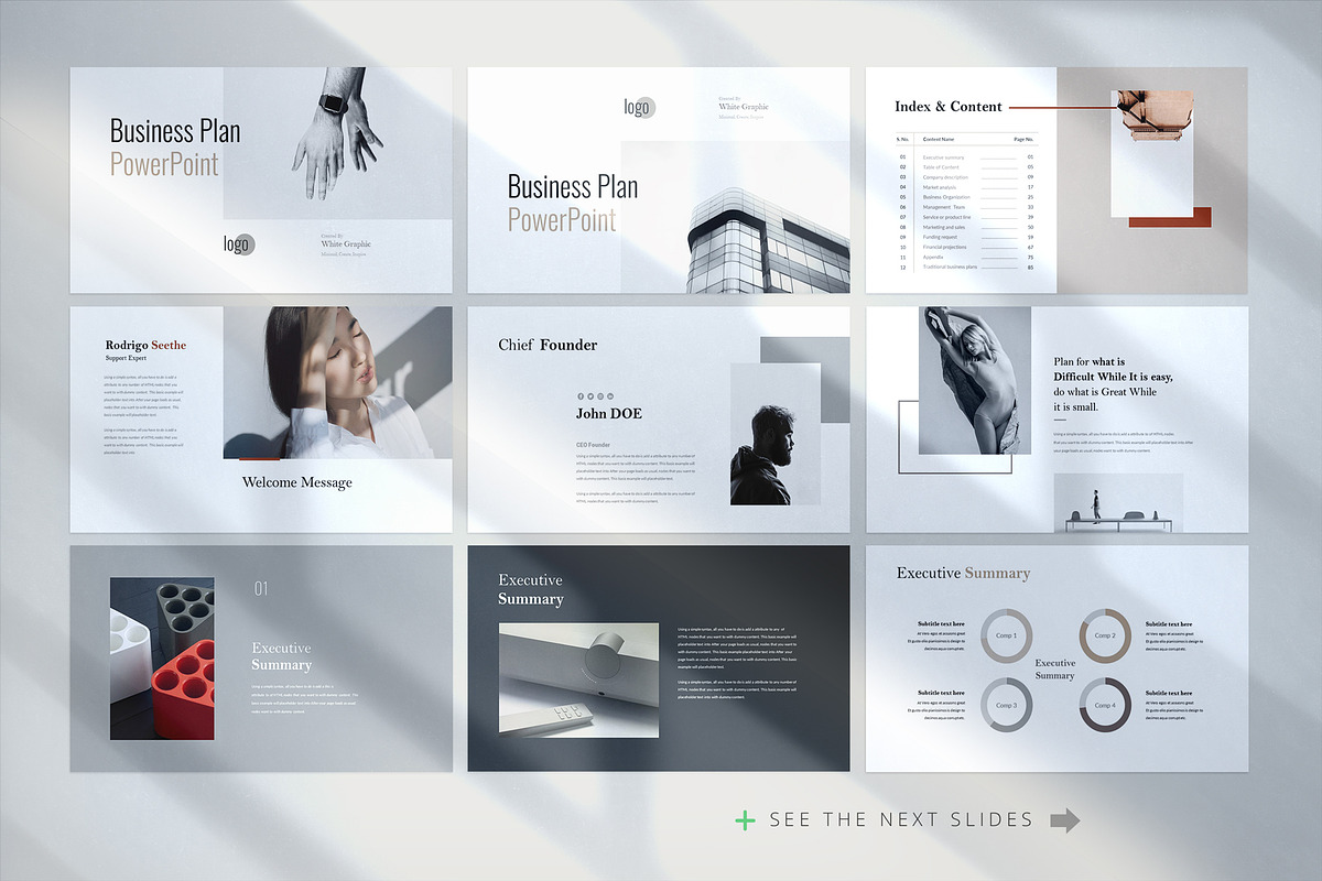 Minimal Business Plan Keynote, a Presentation Template by WhiteGraphic (Photo 4 of 14)