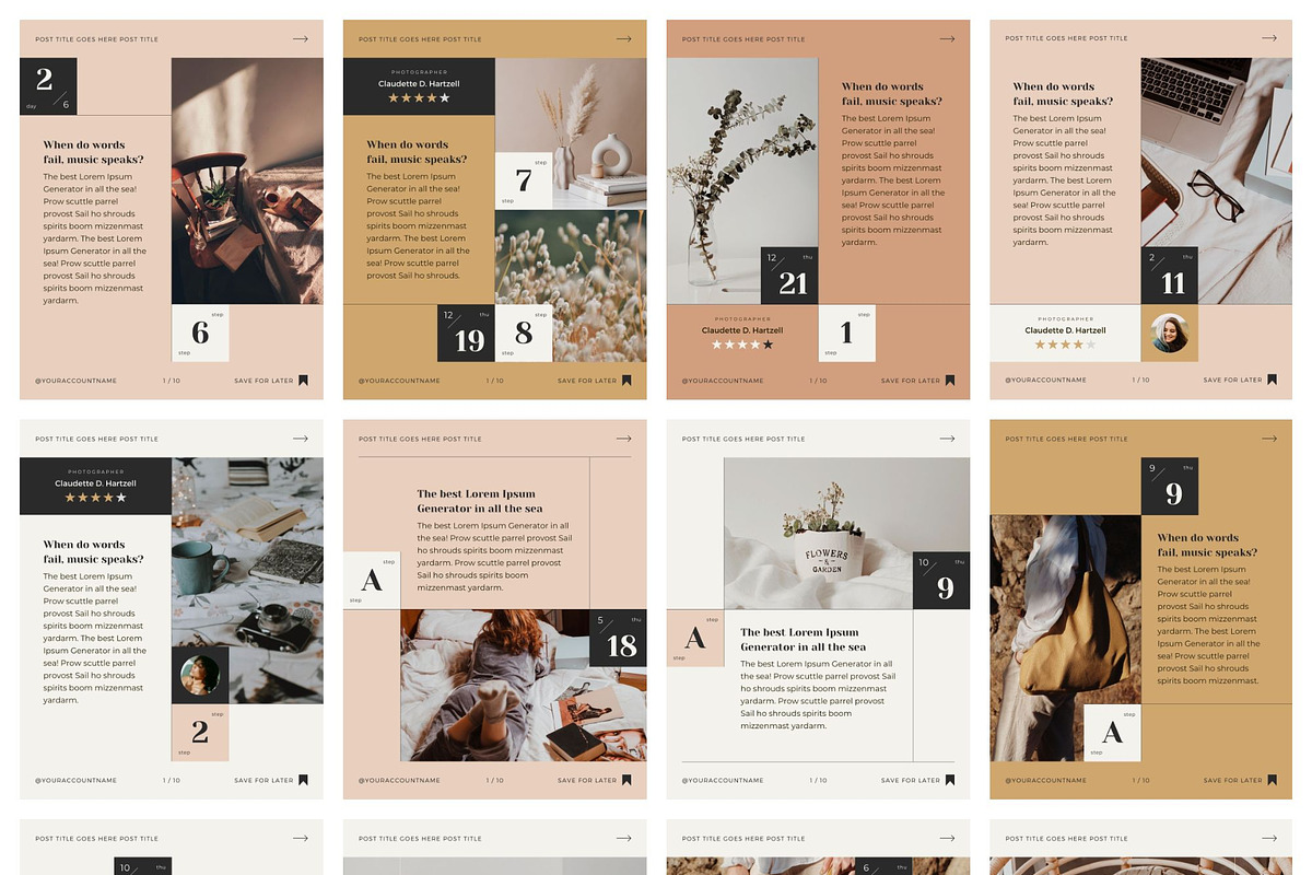 Instagram Calendar Templates Bundle, a Social Media Template by Keikoya (Photo 5 of 18)