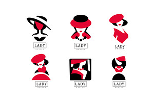 Lady Logo Design Collection, an Object Illustration by TopVectors