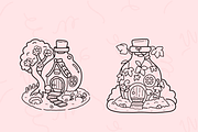 Bold & Easy Bottle Cottage Coloring, an Empty State Illustration by Neon Studio (Thumbnail 2 of 4)