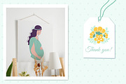 Happy pregnancy and motherhood, a Decorative Illustration by My May Art (Thumbnail 18 of 18)