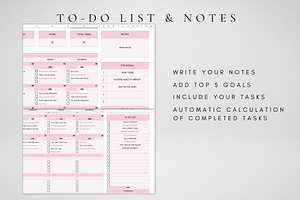 Monthly Planner & Calendar Excel