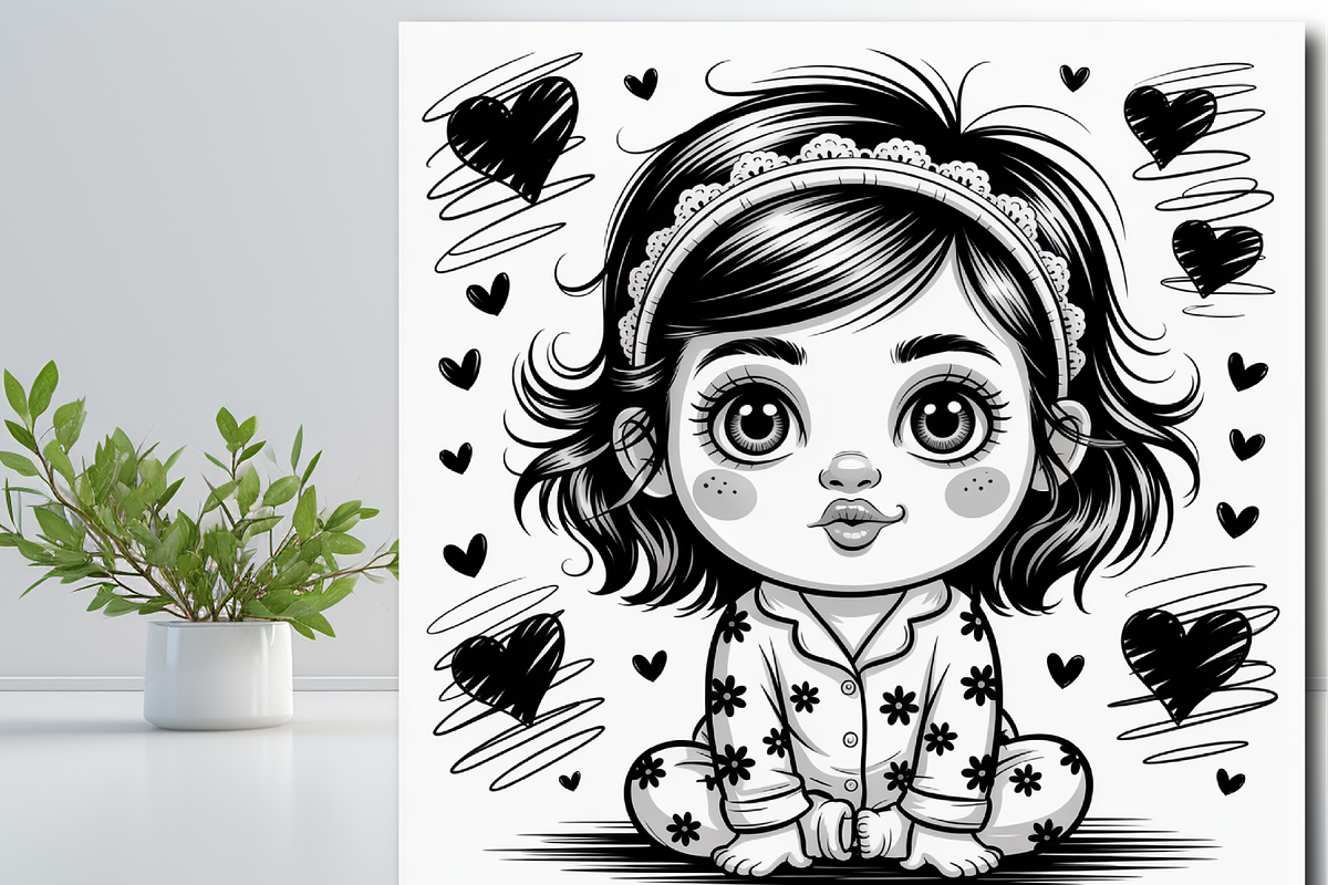 Girl With a Playful Expression Color, an Education Illustration by Design Zone (Photo 6 of 8)