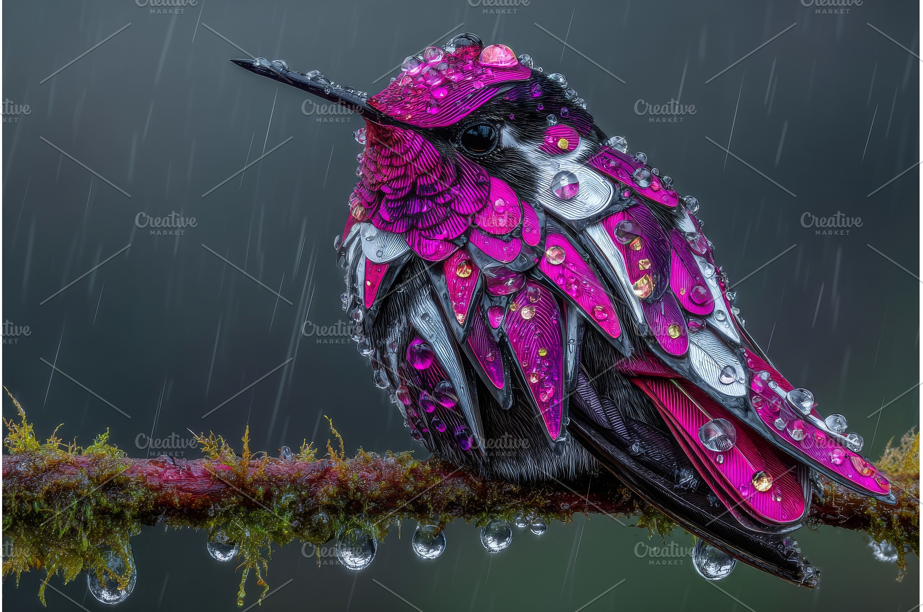 A Black Jacobin is perched on a, an Animal Photo by ZinetroN