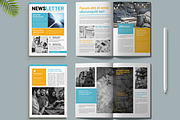 News Letter Design Template, a Magazine Template by MightyDesign (Thumbnail 1 of 6)