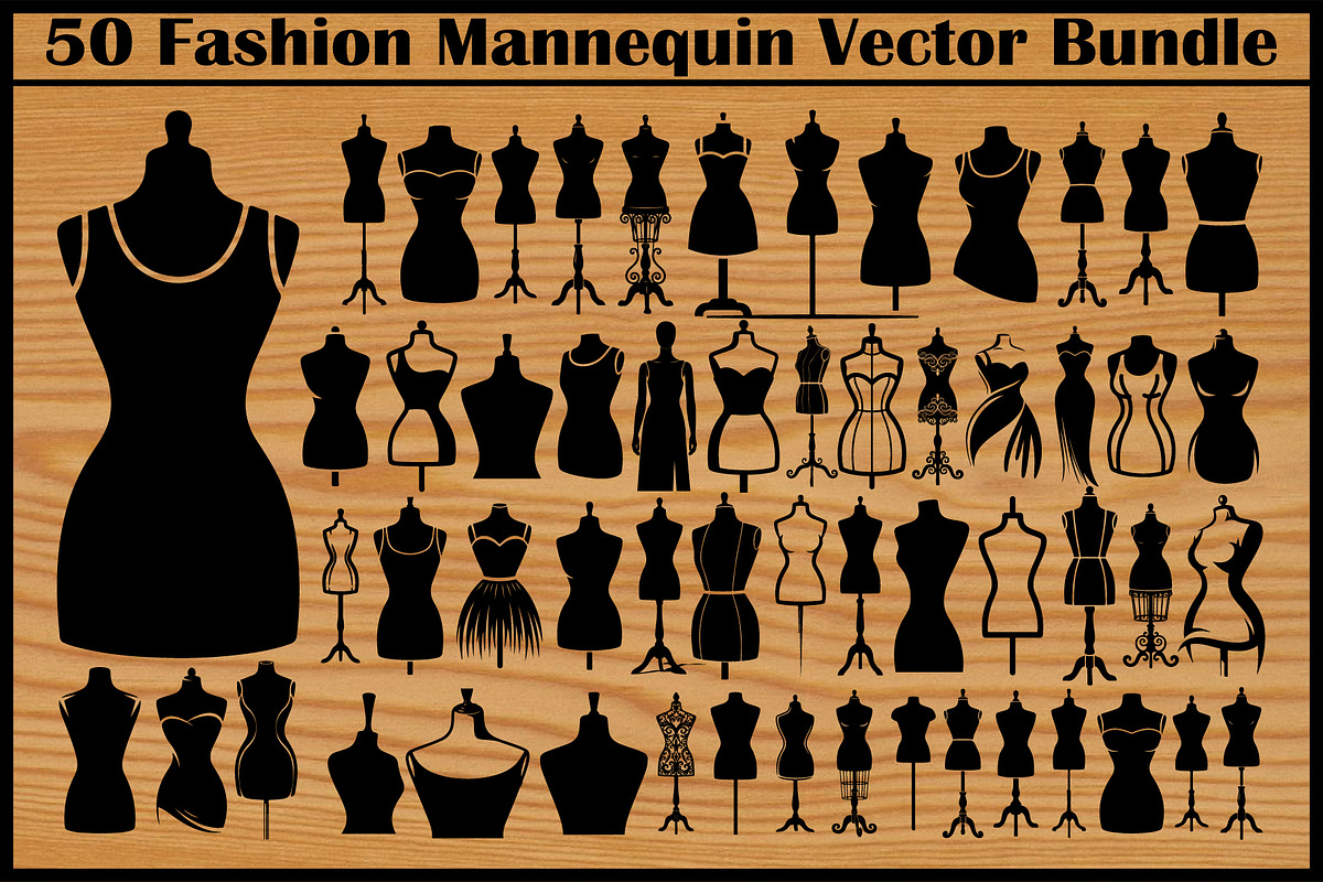 50 Fashion Mannequin Vector Bundle, an Illustration by Designs_River (Photo 1 of 4)
