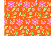 Pop 70s Bright Floral Seamless, a Pattern Graphic by Sharon Schwalbe (Thumbnail 2 of 4)