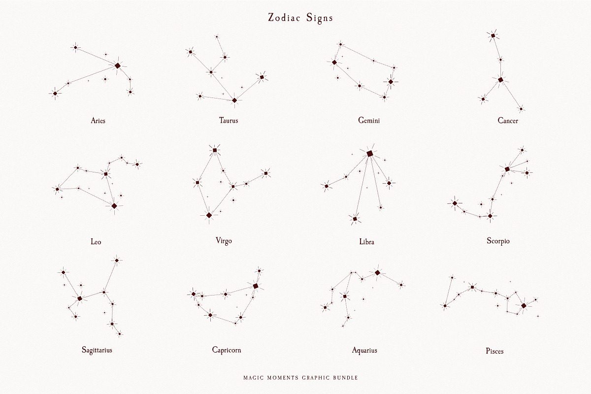 Magic Moments Graphic Bundle//Zodiac, an Animal Illustration by SNIPESCIENTIST (Photo 20 of 23)