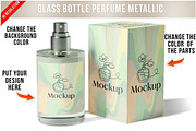 Glass Bottle Perfume Metallic At PSD, a Product Mockup by Bruno's Shop (Thumbnail 1 of 4)