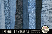 Denim Texture Paper Pack, a Texture Graphic by Clikchic Designs (Thumbnail 1 of 5)