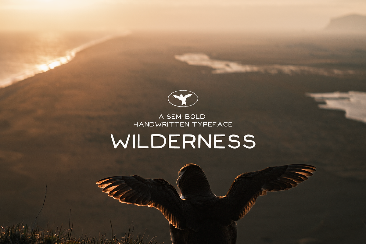 WILDERNESS SEMI BOLD TYPEFACE, a Handwritten Font by Caroline Holm Design (Photo 1 of 3)