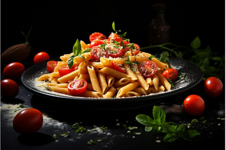 Satisfying Italian pasta penne, a Food & Drink Photo by Ylivdesign