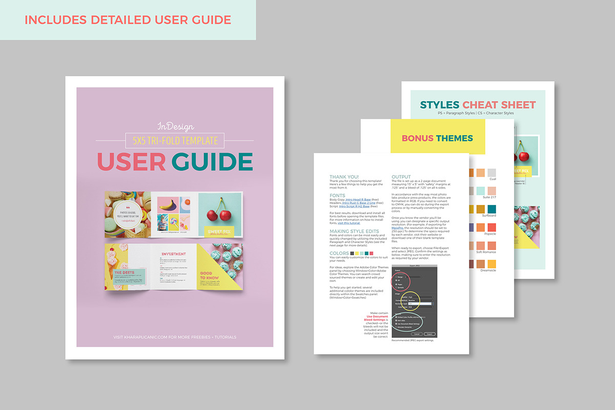 5x5 Trifold Template for InDesign, a Brochure Template by Khara Plicanic (Photo 3 of 5)