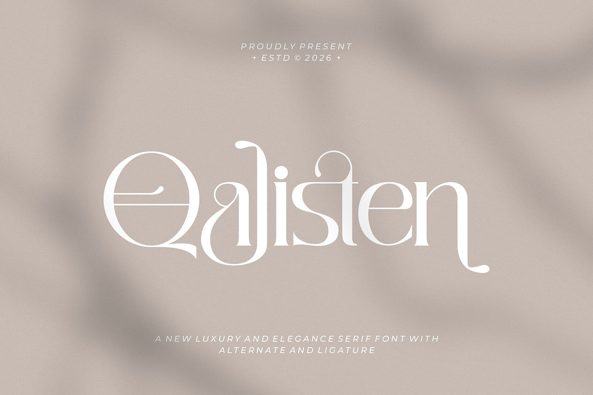 Qalisten | Modern Elegant Serif Font, a Serif Font by Ermedia Studio (Photo 1 of 10)