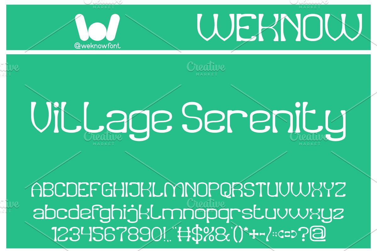 Village Serenity font, a Slab Serif Font by weknow (Photo 1 of 8)