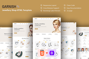Garnish Jewllery Shop HTML Template, a HTML Template by techboot