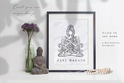 10 Items. Lotus Yoga Set, a Healthcare Illustration by anvinoart (Thumbnail 2 of 7)