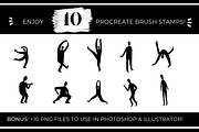 Procreate Brush Stamps - Movement, a Brush Add-On by Gabba Delgado (Thumbnail 3 of 5)
