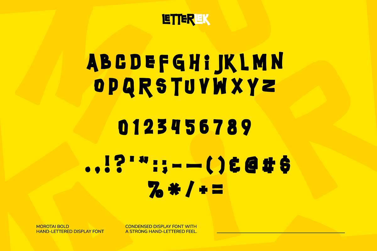 Morotai Hand-Lettered Display Font, a Sans Serif Font by Font De Rico (Photo 3 of 6)