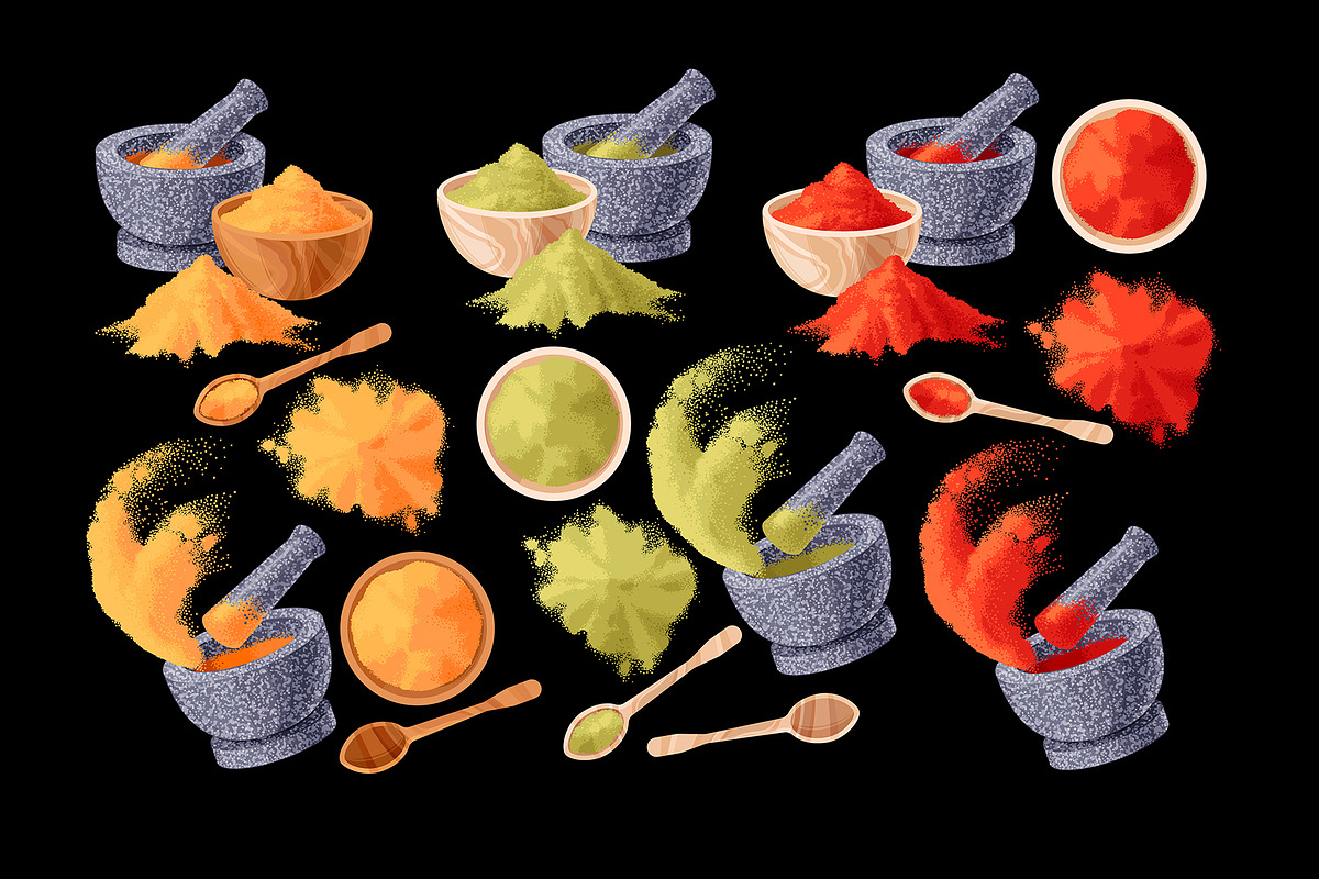 Spices and Herbs Bundle, a Food Illustration by GreyLilac (Photo 3 of 6)