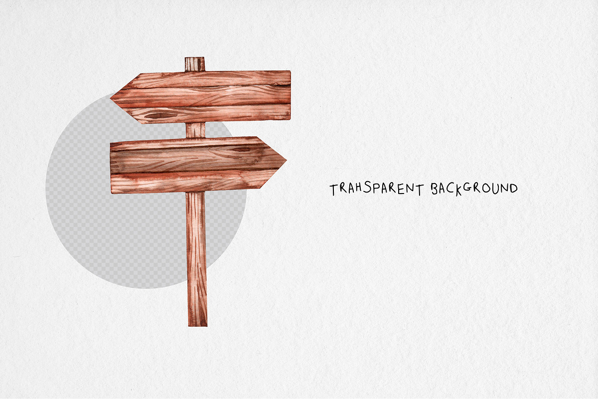 Watercolor Wooden Signs Clipart, a Texture Illustration by MilanaDesignShop (Photo 3 of 4)
