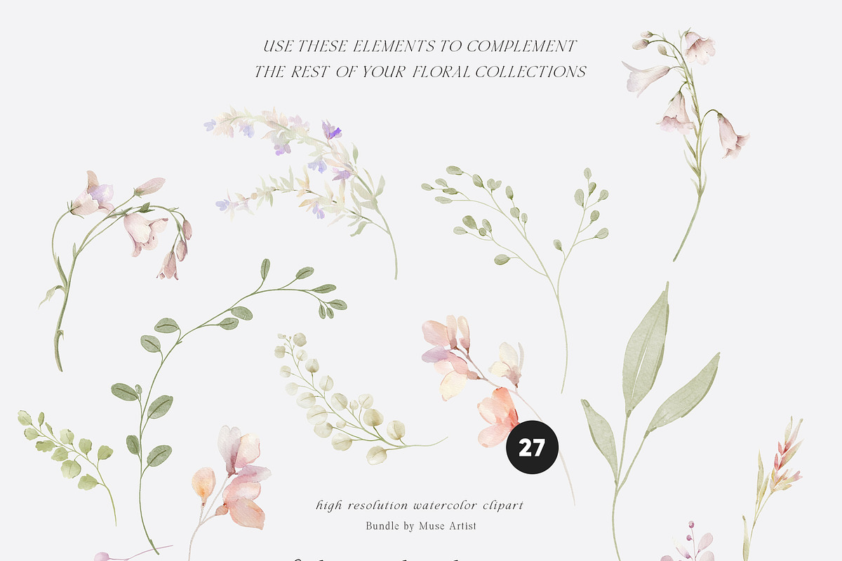 SPRING BOX Watercolor Bundle 400+, a Decorative Illustration by Muse Artist (Photo 14 of 99)