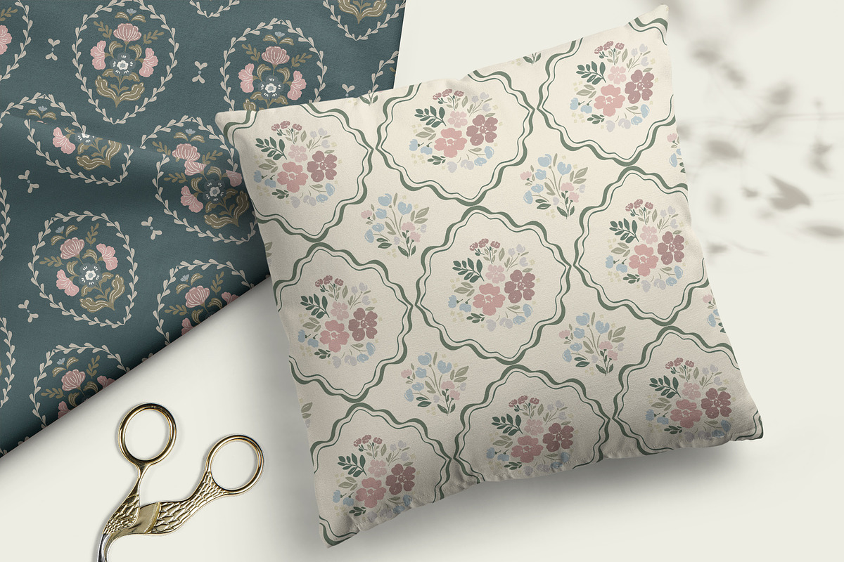 Vintage wallpaper pattern background, a Pattern Graphic by Cozy pattern shop (Photo 8 of 12)