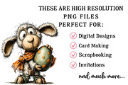 Whimsical Easter Lamb Clipart, an Illustration by OK Design (Thumbnail 4 of 6)